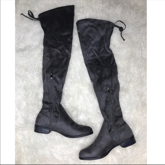 Catherine Malandrino Gray Over The Knee Boots - Picture 3 of 8
